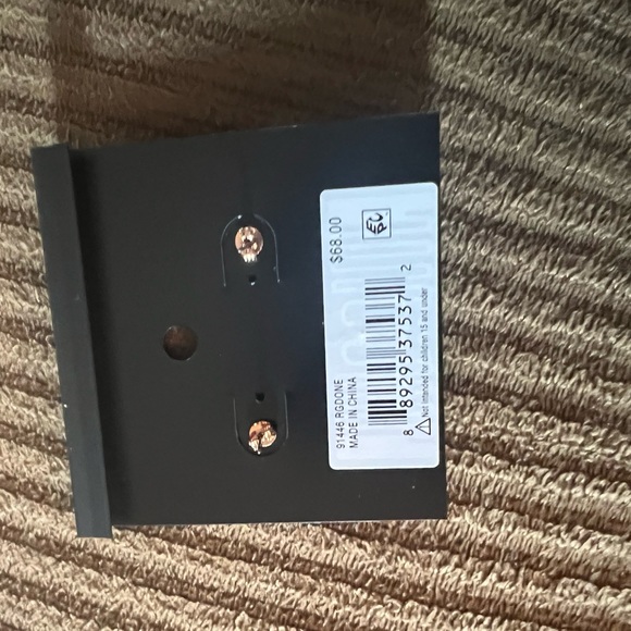 Coach SIGNATURE PAVE BAR STUD EARRINGS nwt rose gold - Picture 2 of 3